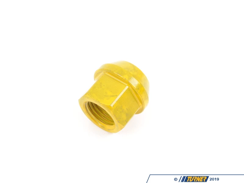 19mm 14x1.5 Yellow Zinc-Coated Race Wheel Nut - Image 2