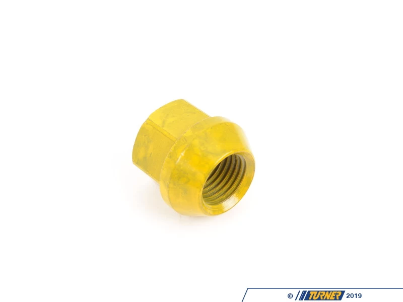 19mm 14x1.5 Yellow Zinc-Coated Race Wheel Nut - Image 3