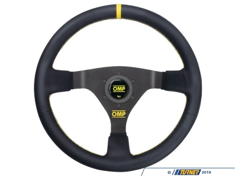 OMP WRC Racing Steering Wheel - Mid-depth 350mm Dished | Black Leather